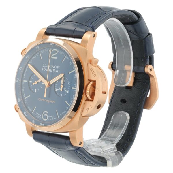 Panerai Luminor Marina 18k Rose Gold Blue Dial 44mm Automatic Mens PAM01111