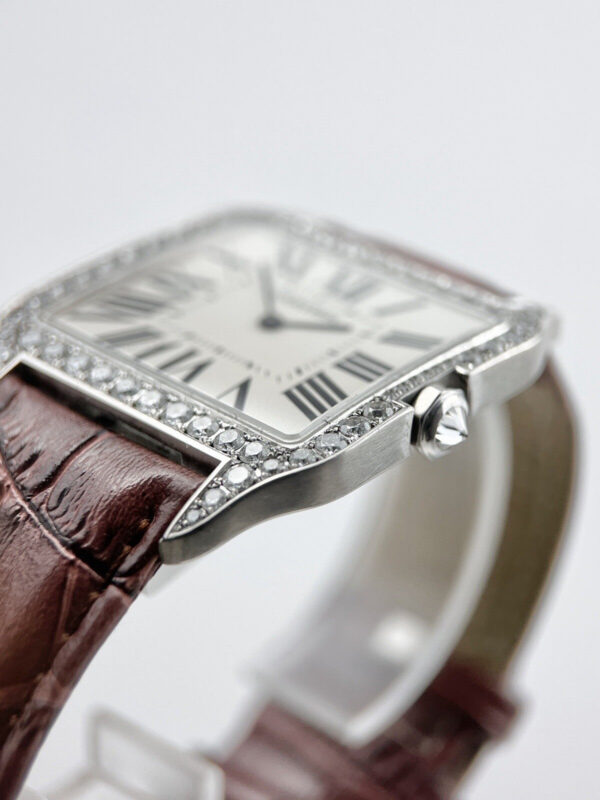 Cartier Santos Dumont Manual Wind 35mm 18k White Gold – AM Diamonds