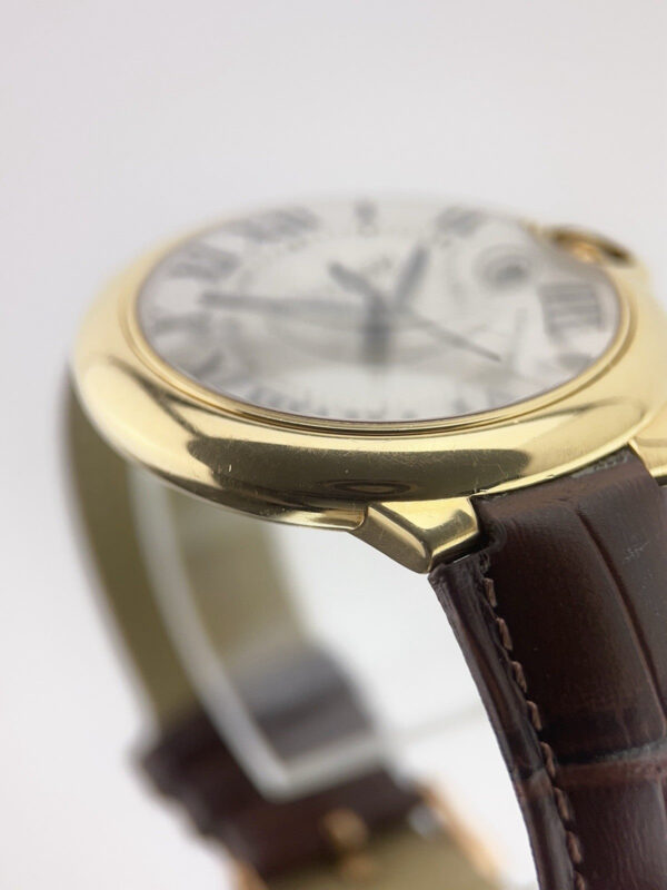 Cartier Ballon Bleu 18k Yellow Gold Silver Dial 42mm Automatic Mens W6900551