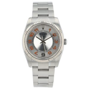 57_d40b8467-92e7-4473-bed8-f1d181f98660 Rolex Air King Stainless Steel Silver Dial 34mm Automatic Mens Watch 114234