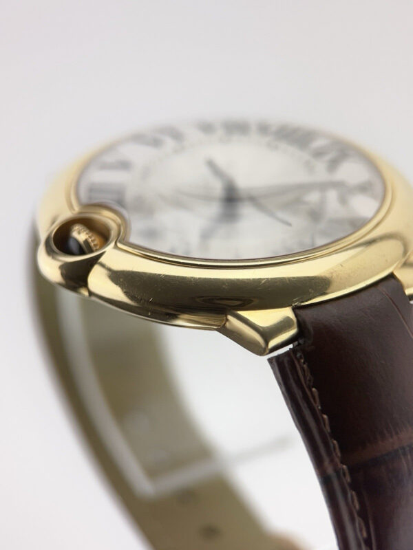 Cartier Ballon Bleu 18k Yellow Gold Silver Dial 42mm Automatic Mens W6900551