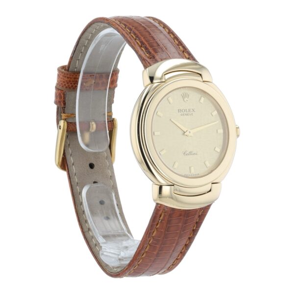 Rolex Cellini 18k Yellow Gold Champagne Dial 33mm Quartz Unisex Watch 6622