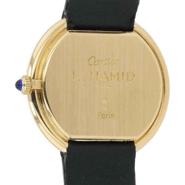 57_eaa231c2-2e5d-4fce-96ab-0f496d02114d Cartier Stepped Ellipse 18k Yellow Gold 28mm White Dial Manual Wind Watch 7809