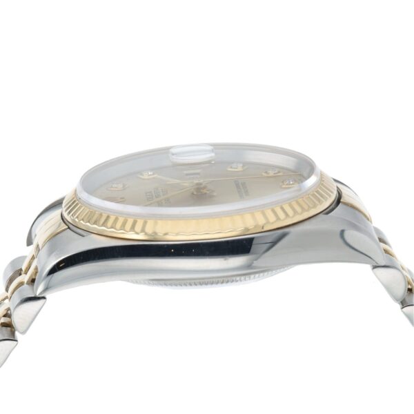 Rolex Datejust Gold & Steel Diamond Champagne Dial 36mm Automatic Mens 16233